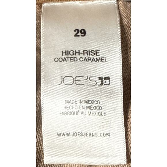 Joes Womens High Rise Flare Leg Jeans Coated Caramel Brown Cotton Size 29 - Picture 9 of 10